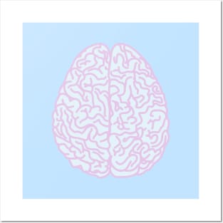 Pastel Brain Posters and Art